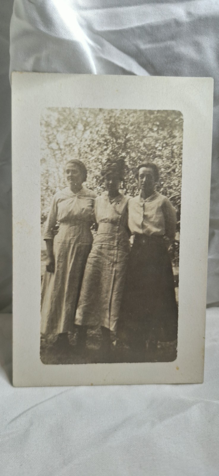 Velox Real Photo RPPC Three Women Group Portrait Postcard Divided Back Unposted