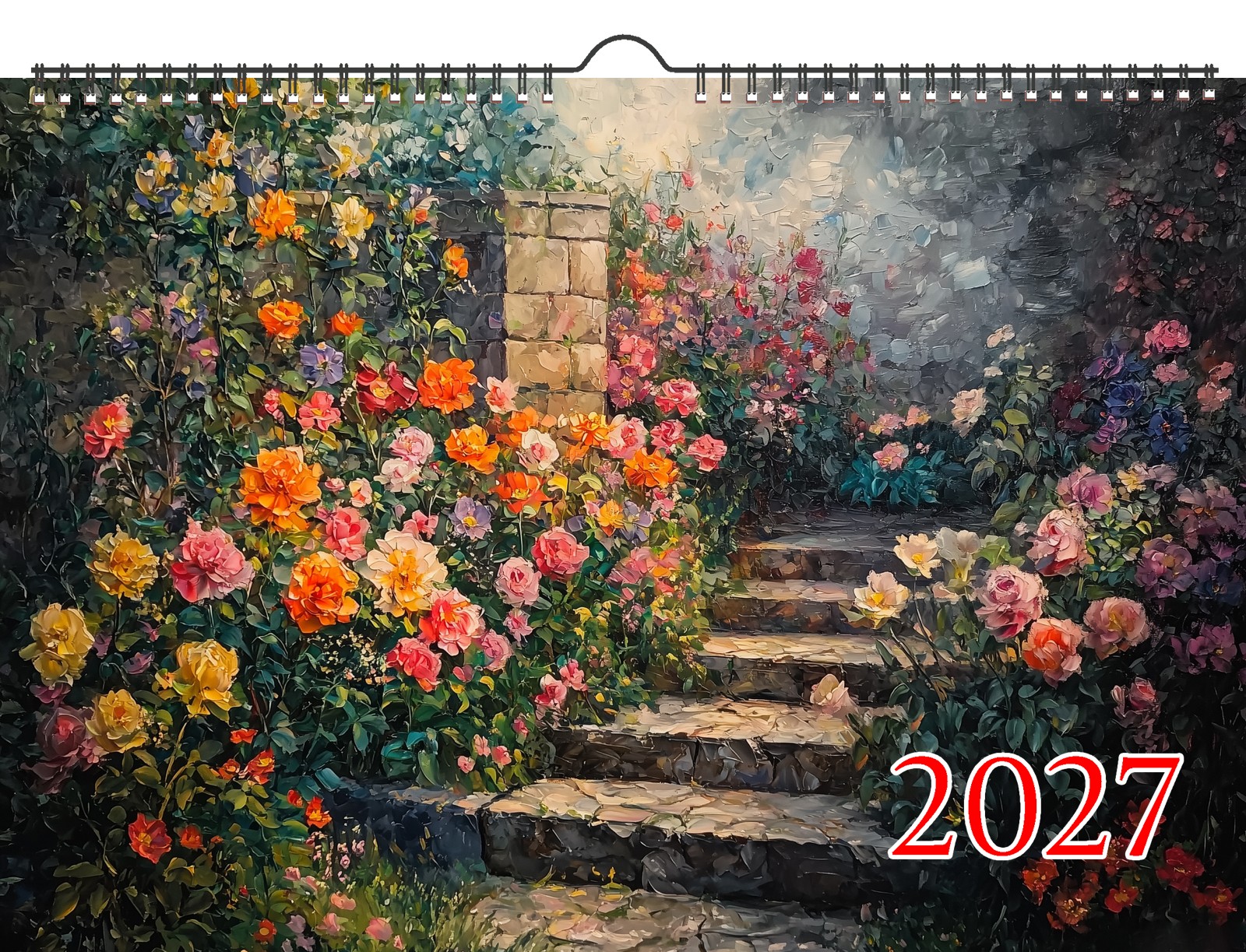 2027 Wall Calendar ~ Secret Rose Gardens: Enchanted Hidden Gardens Flowering