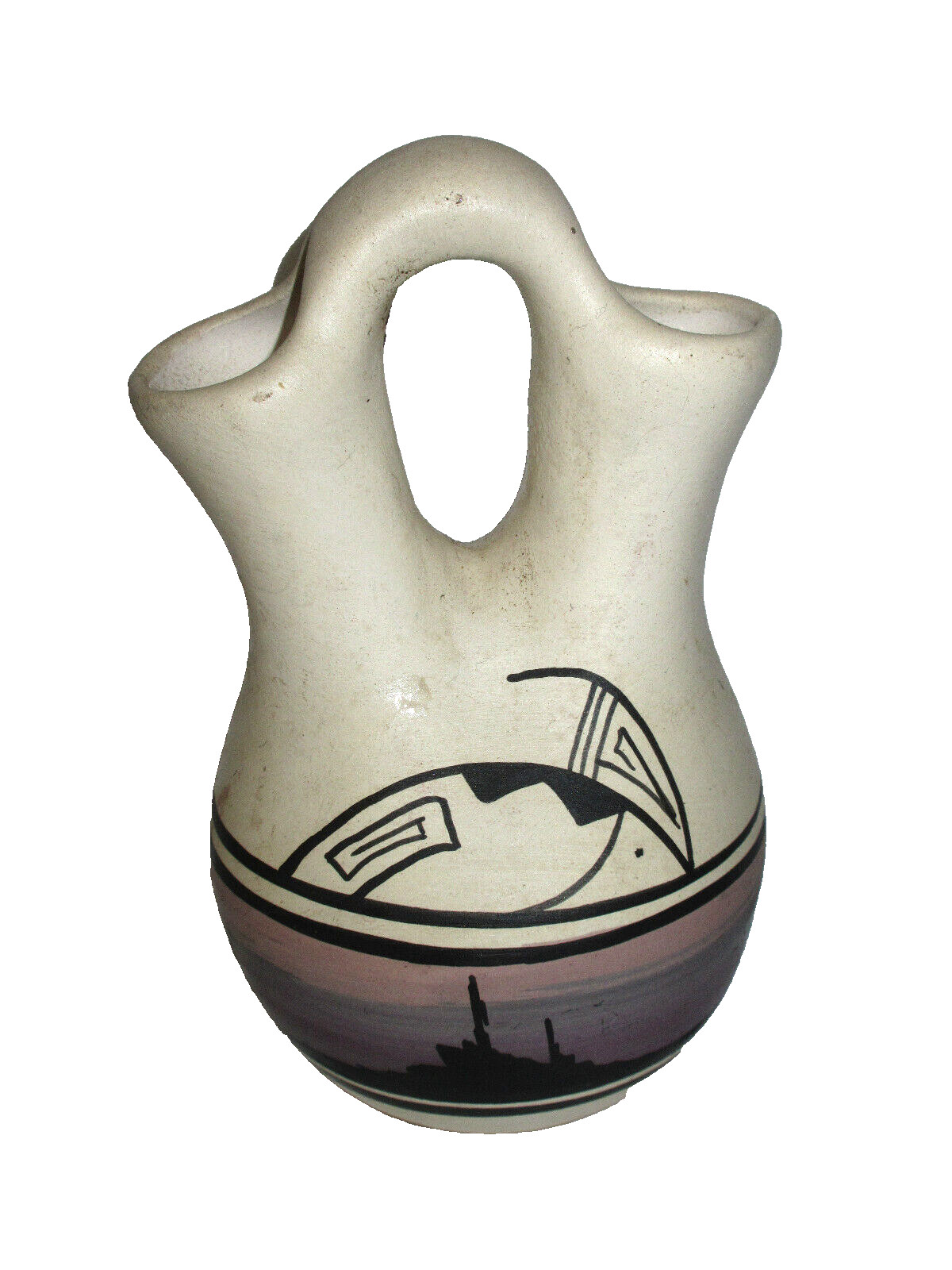 Cedar Mesa  Pottery Wedding Vase Native American Signed (B28)