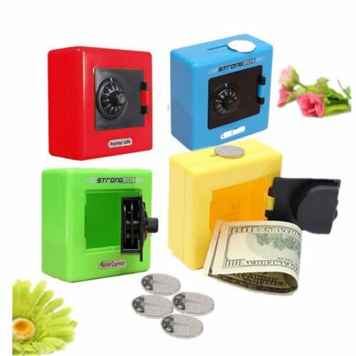Combination Lock Money Box Code Safe Coins Cash Saving Piggy Bank Xmas Gift Home