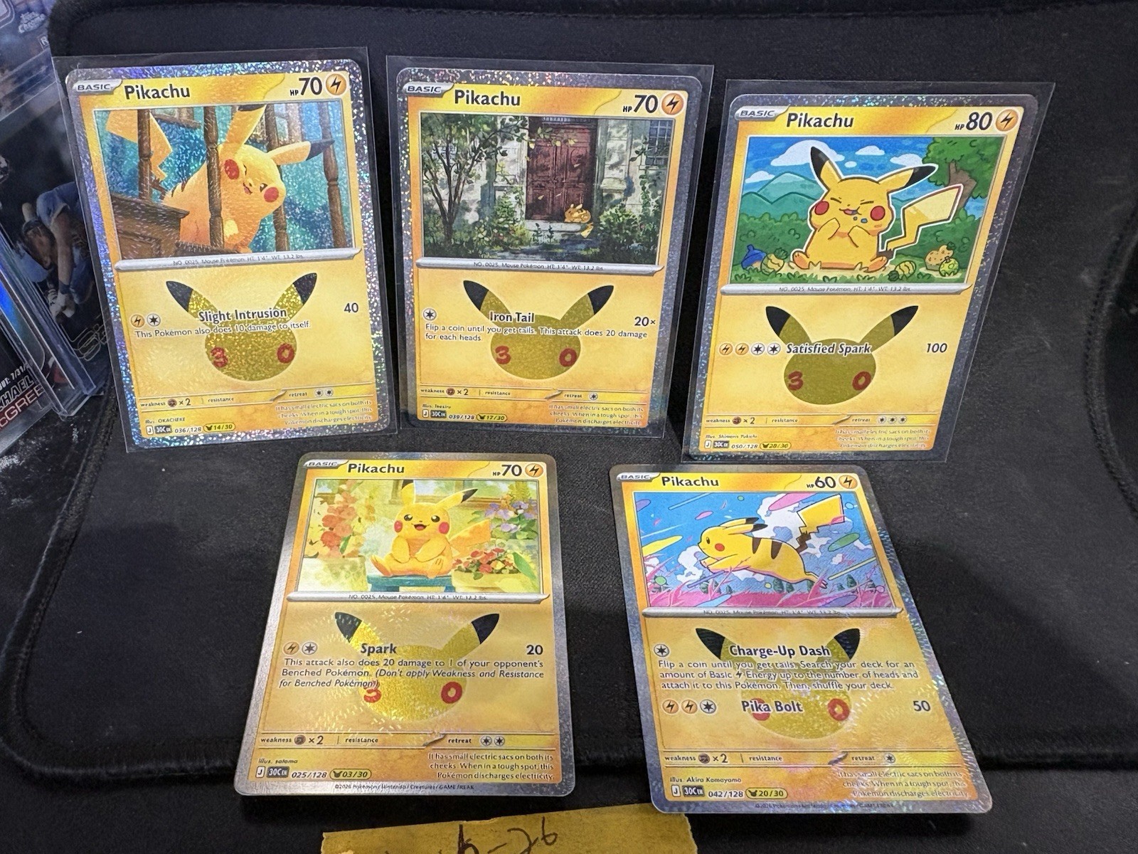 Pokémon Celebrations 30th Anniversary Lot of 5 Pikachu NO DOUBLES NM PACK FRESH