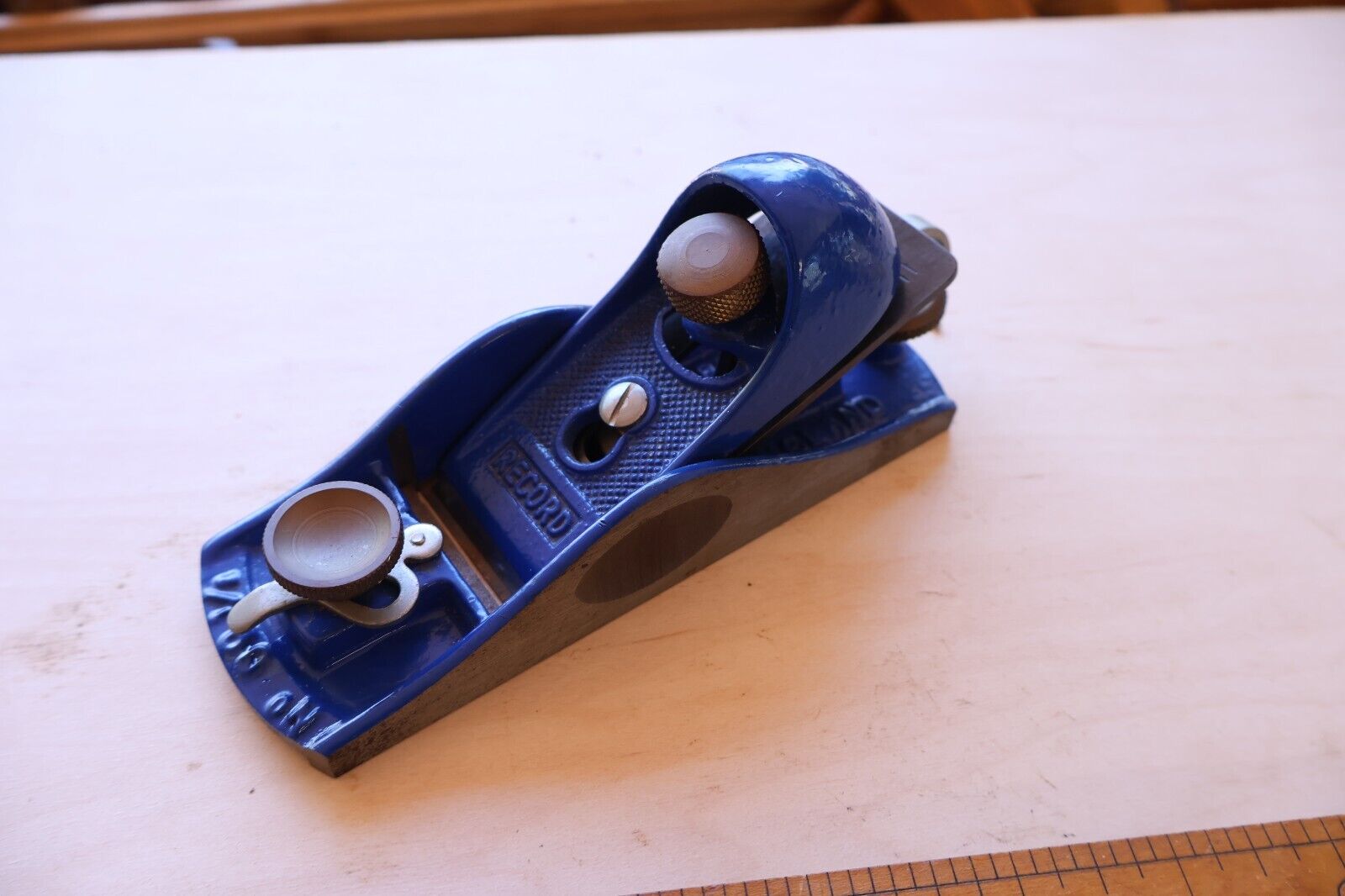 Record No. 9 1/2 Block Plane Made in England, with new HOCK iron, Nice