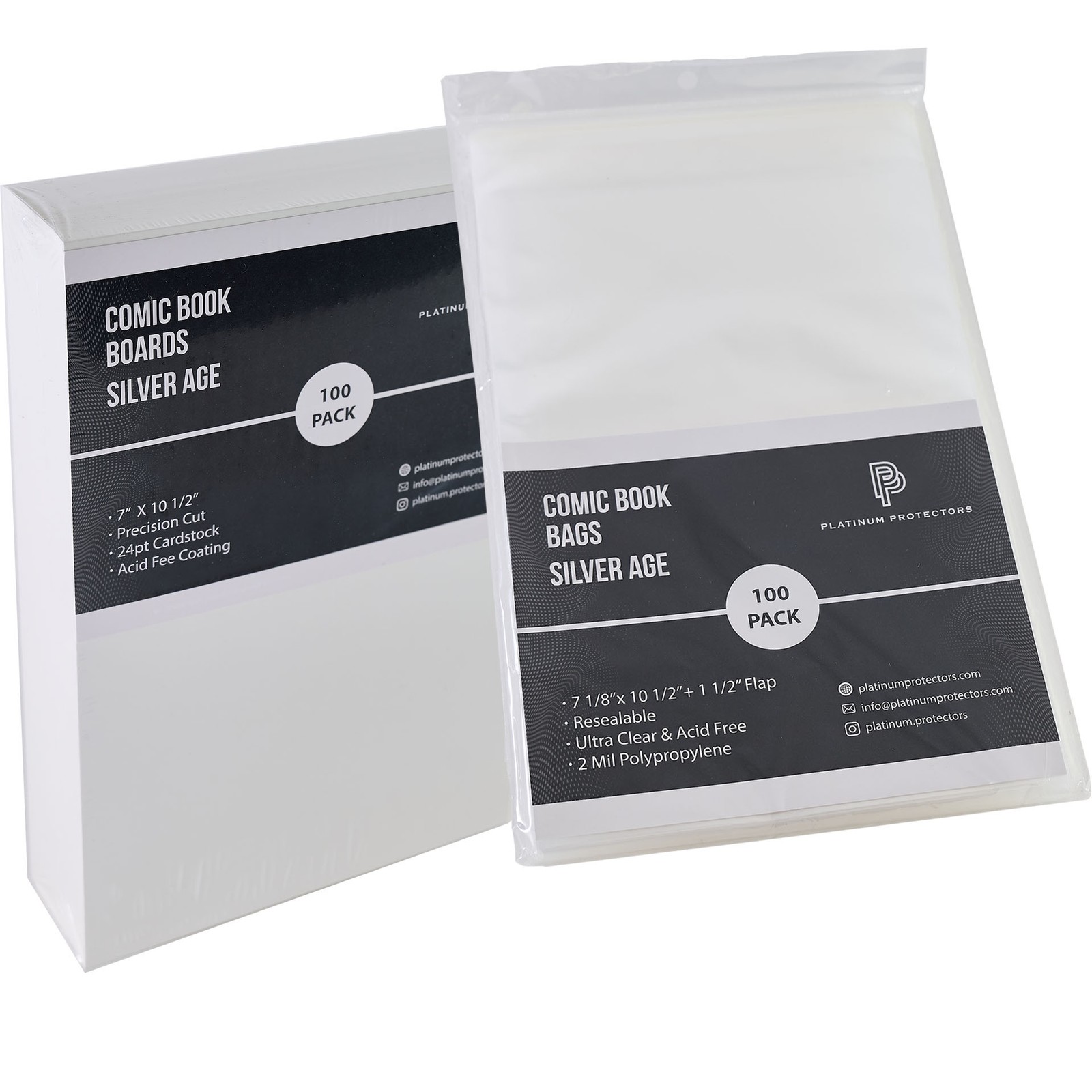 1000 Comic Book Bags & Boards for Silver Age, Current/Modern Premium Resealable