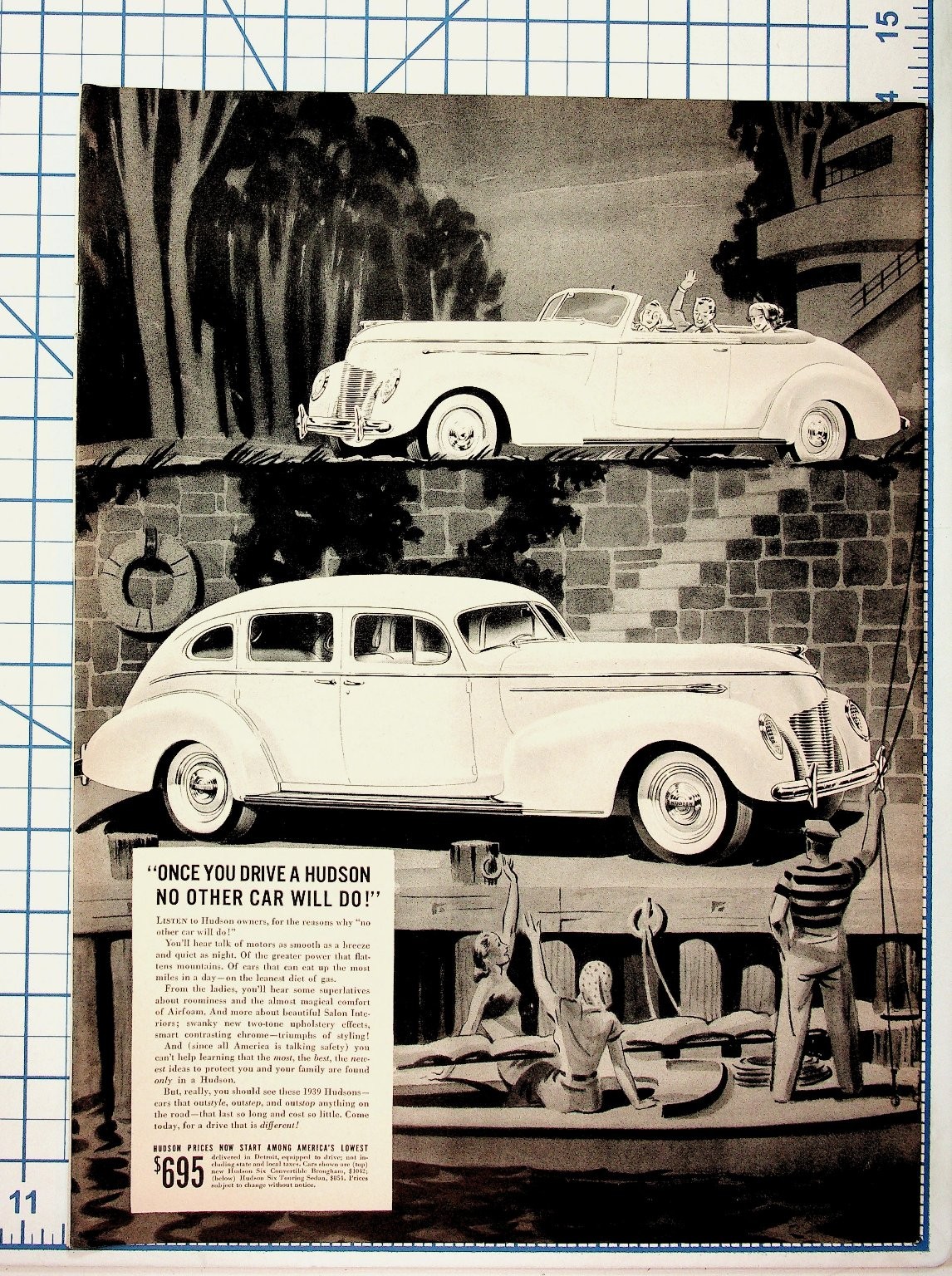 1939 Hudson Car Ad Vintage Original Magazine Automobile Convertible Sedan 1939 Hudson Car Ad Vintage Original Magazine Automobile Convertible Sedan