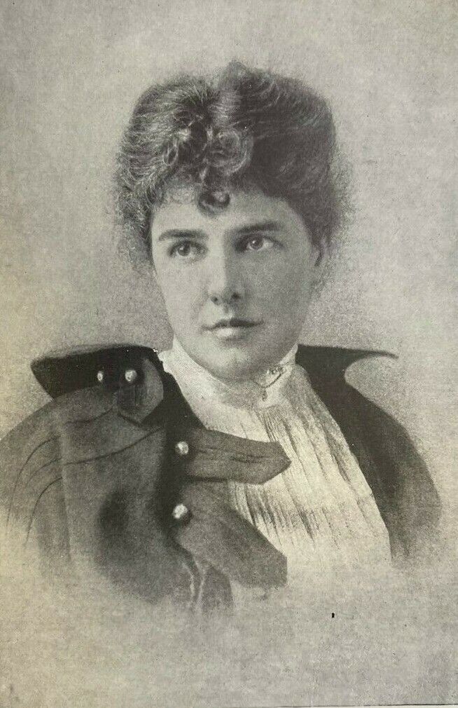 1908 Vintage Magazine Illustration Lady Randolph Churchill