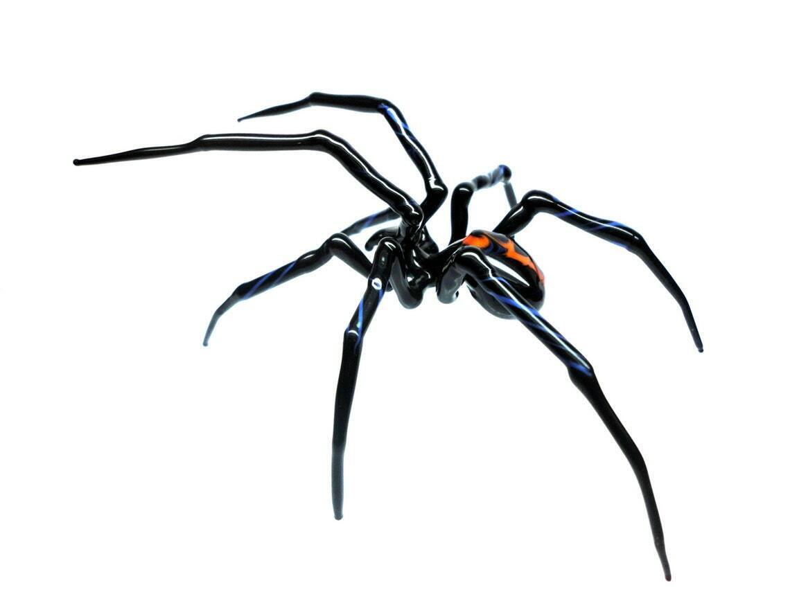 Glass Hand-Blown Glass Spider Collectible Figurine Glass Spider Figurine 
