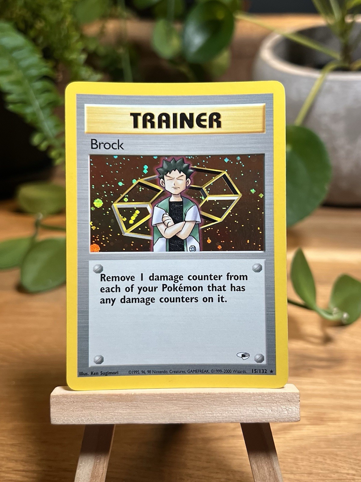 Brock 15/132 Gym Heroes Holo Rare Vintage WOTC Pokemon Card 2000