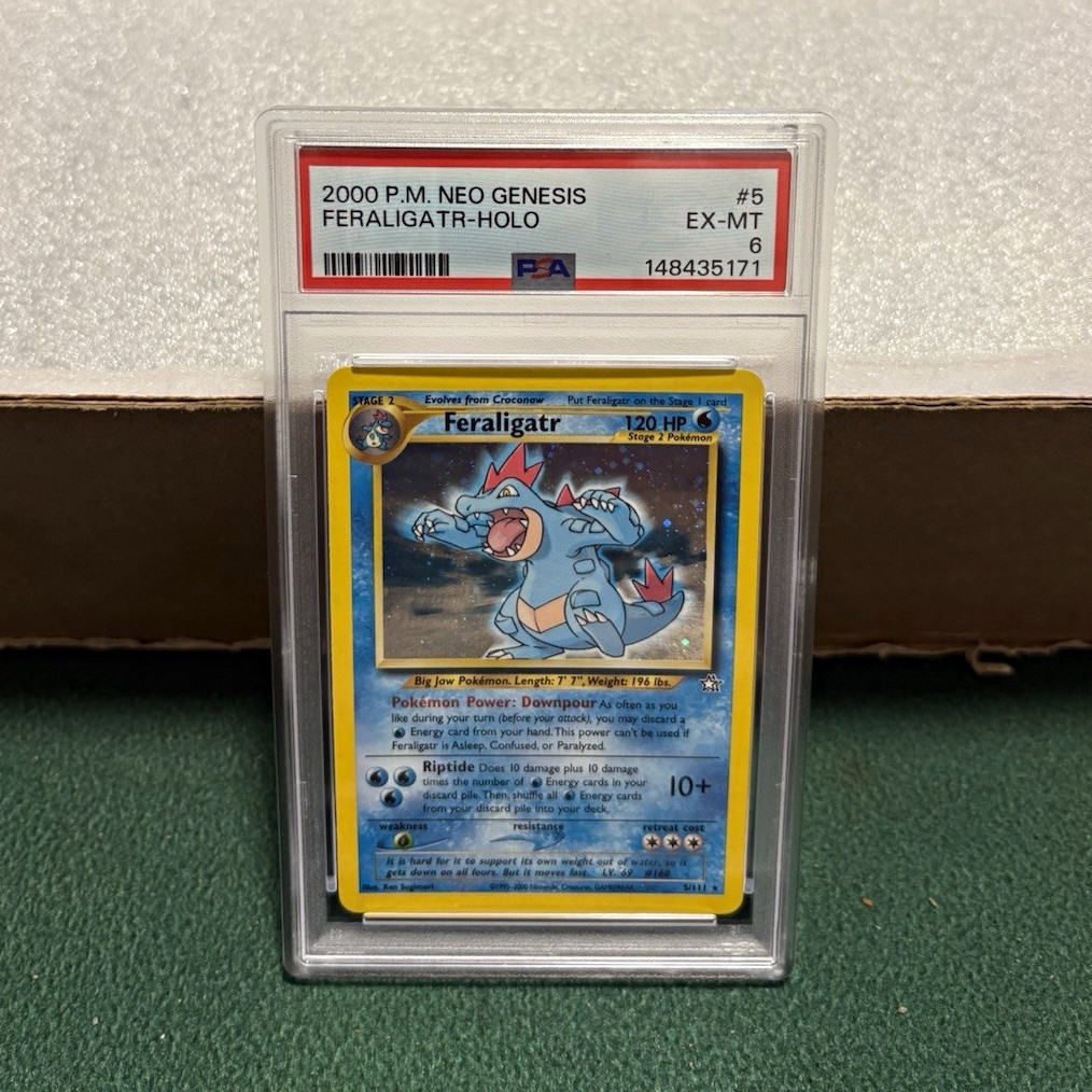 Pokémon TCG: 2000 Neo Genesis Feraligatr Holo #5/111 PSA 6 EX-MT.