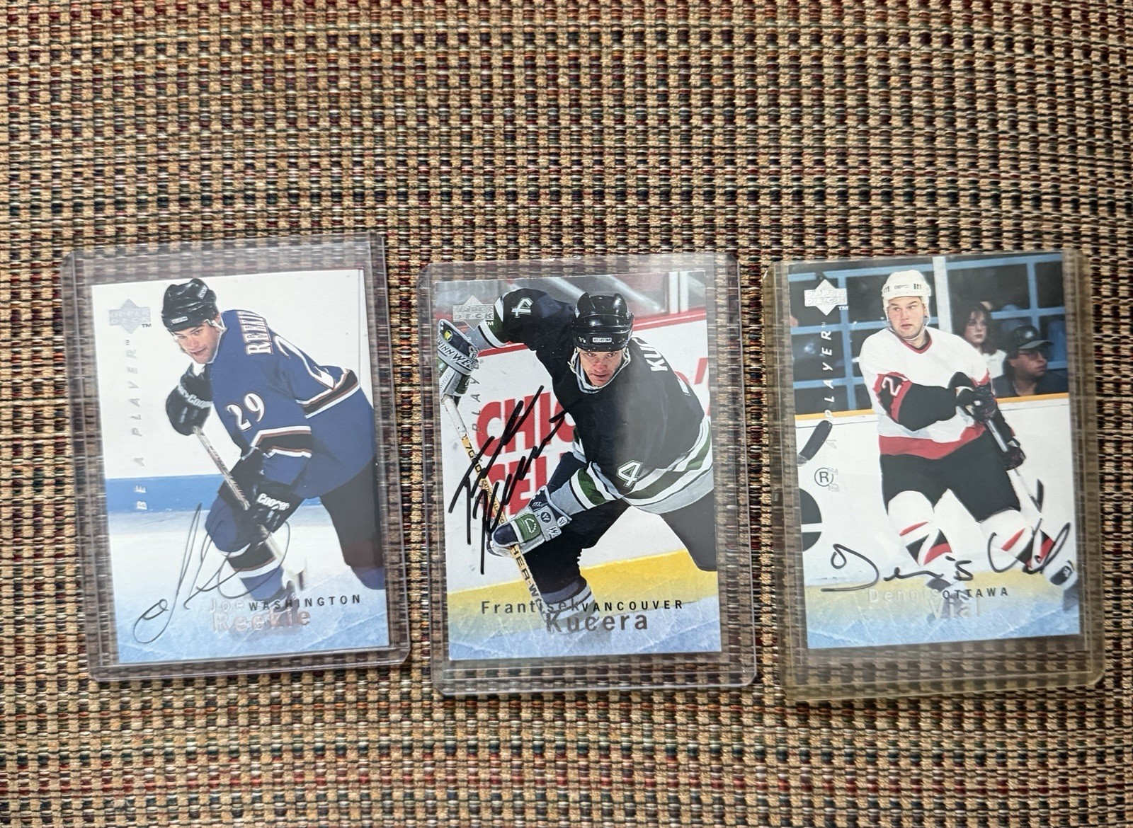 1996 NHL Hockey Card Signed Autograph Lot Of  3 Vintage Upper Deck BE A PLAYER