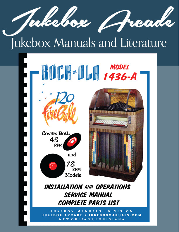 Rock-Ola 1436-A Installation and Operations, Service & Parts Manuals, Schematics