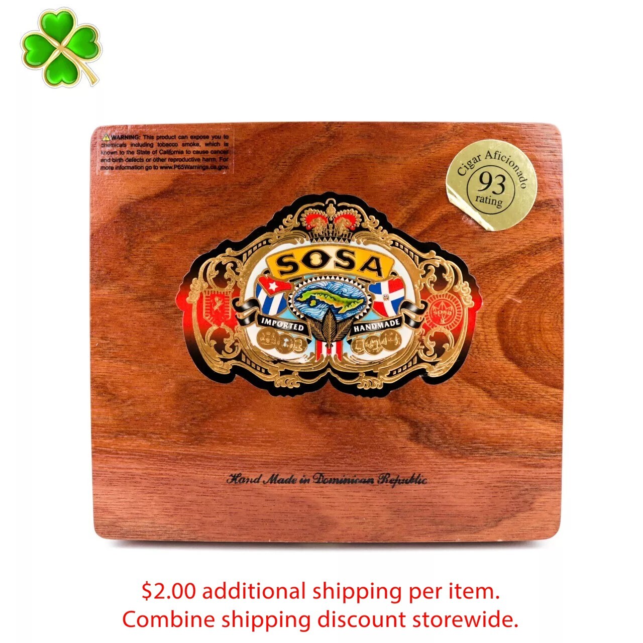 Sosa Piramides No. 2 Empty Wood Cigar Box 7.75\