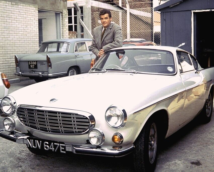 Roger Moore The Saint Volvo Sports Car 8x10 inch Photo