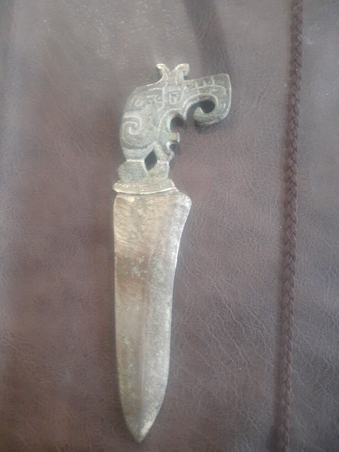 Antique Chinese Bronze Ceremonial Knife..
