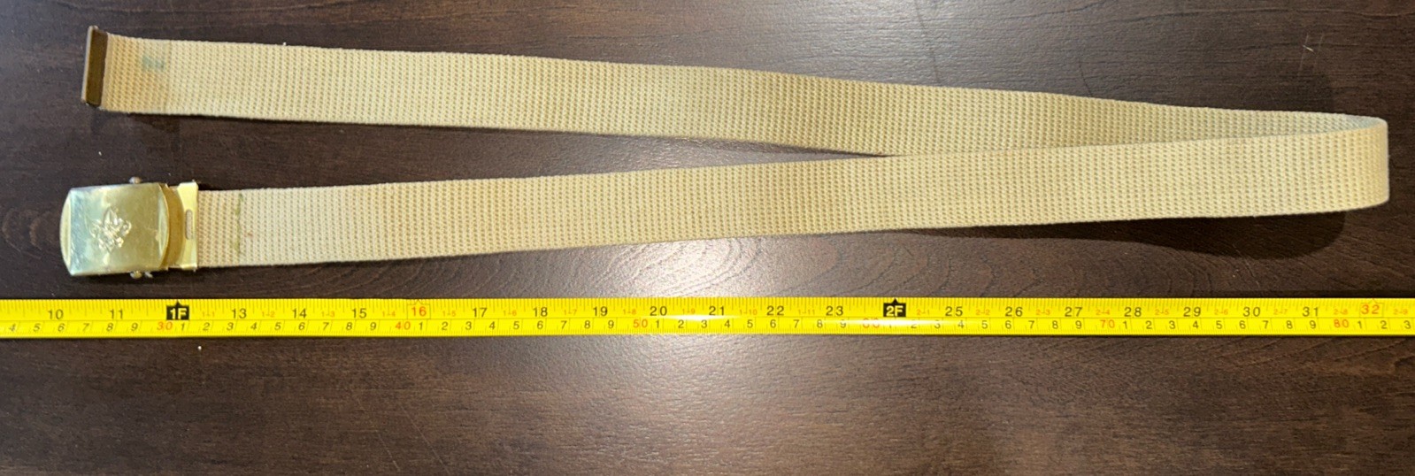 Older Style 44 Inch Adjustable Boy Scout Belt With Buckle #2