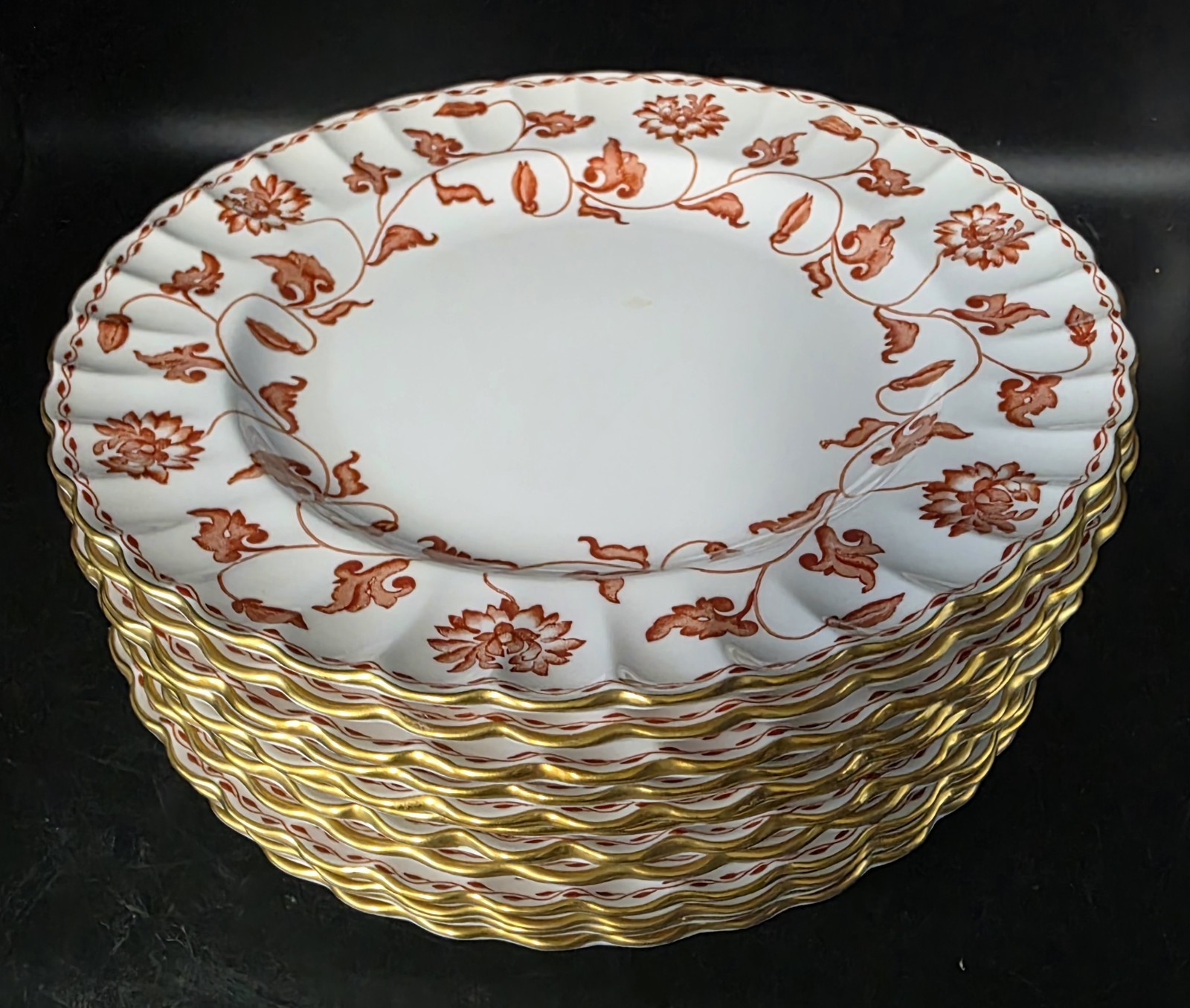 Vintage 12 Spode Colonel Red 8