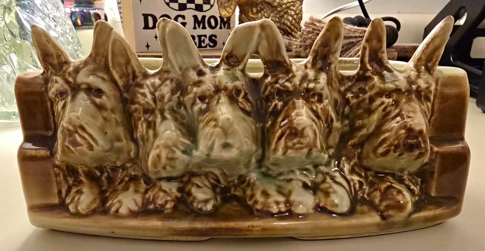 McCoy 1950s Ceramic Scottie Dogs Planter Vintage