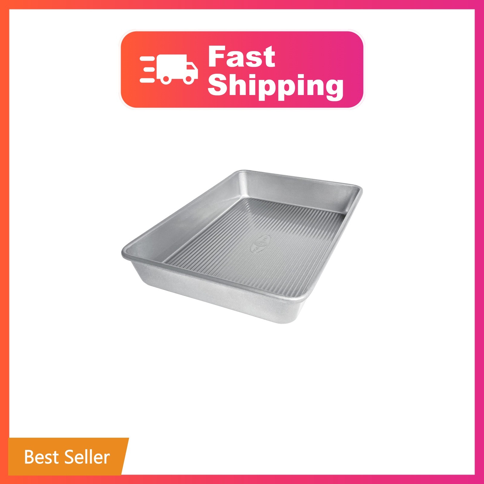 USA Pan Bakeware Seamless Nonstick Rectangular Cake Pan, 9 x 13 inch