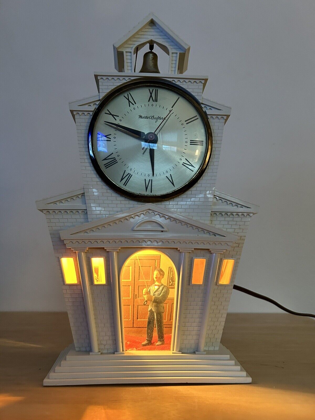 Vintage MasterCrafters #560 Church Animated Electric Lighted Clock Works