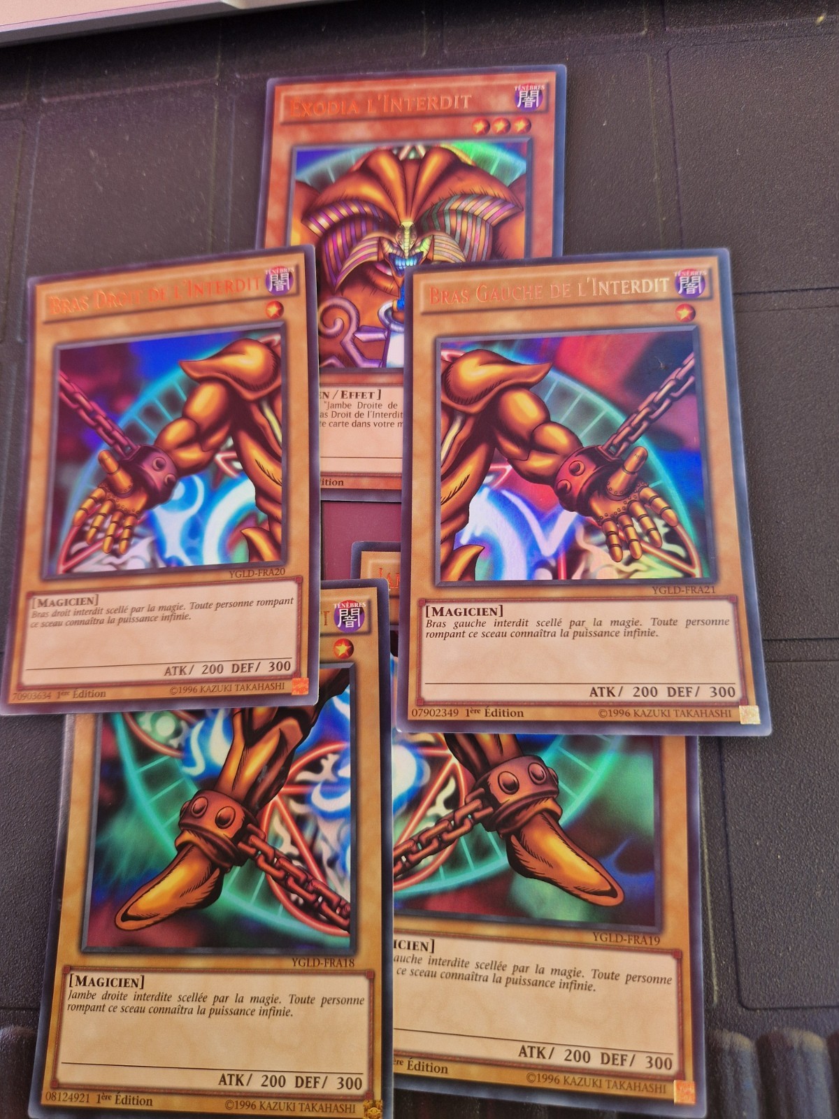 Exodia Complete Lot YGLD fra17 fra18 fra19 fra20 fra21 Ultra Rare VF