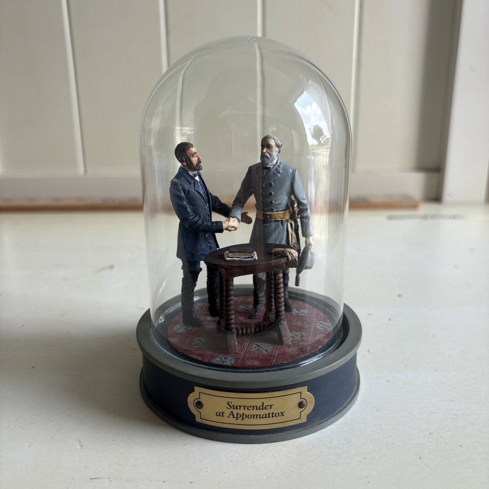 Civil War Surrender Of Appomattox Franklin Mint Figurine Robert E Lee Grant