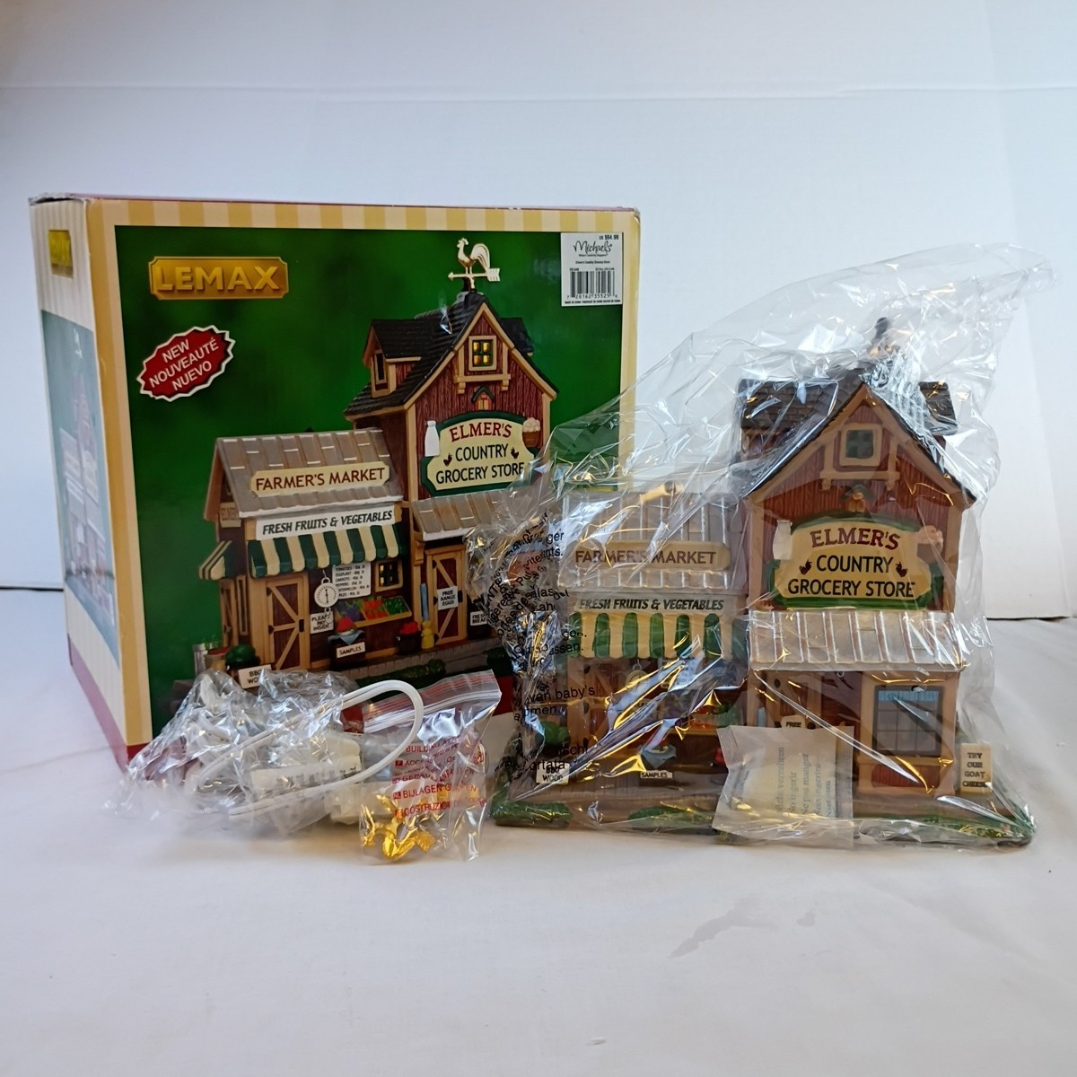 Lemax Elmer's Country Grocery Store Lighted Building 2013 Michaels New in Box Lemax Elmer's Country Grocery Store Lighted Building 2013 Michaels New in Box
