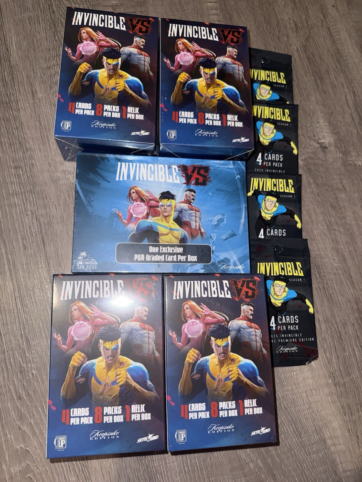2026 Invincible VS Keepsake PSA SDCC Exclusive Box + 4 VS Boxes & Bonus Packs