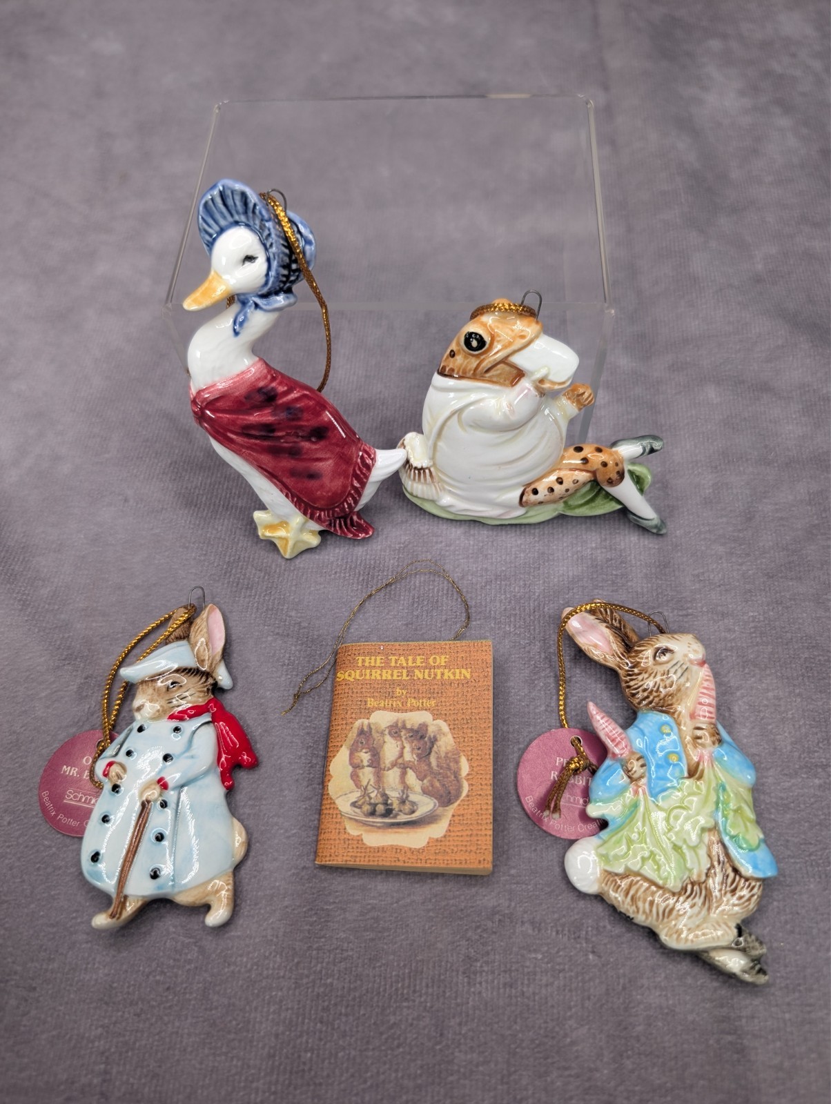 Vintage Schmid Beatrix Potter Ornaments - Lot of 5 Vintage Schmid Beatrix Potter Ornaments - Lot of 5