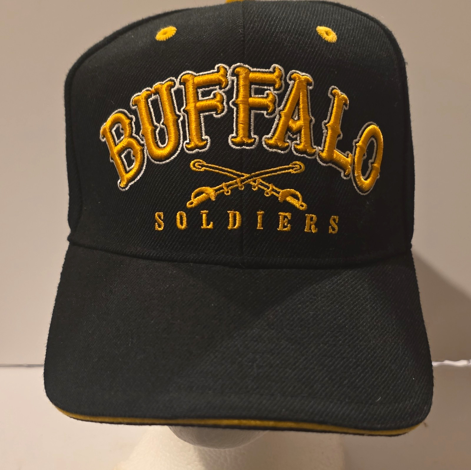 Buffalo Soldiers U.S. Army Militaria Black & Gold Embroidered Hat/Cap