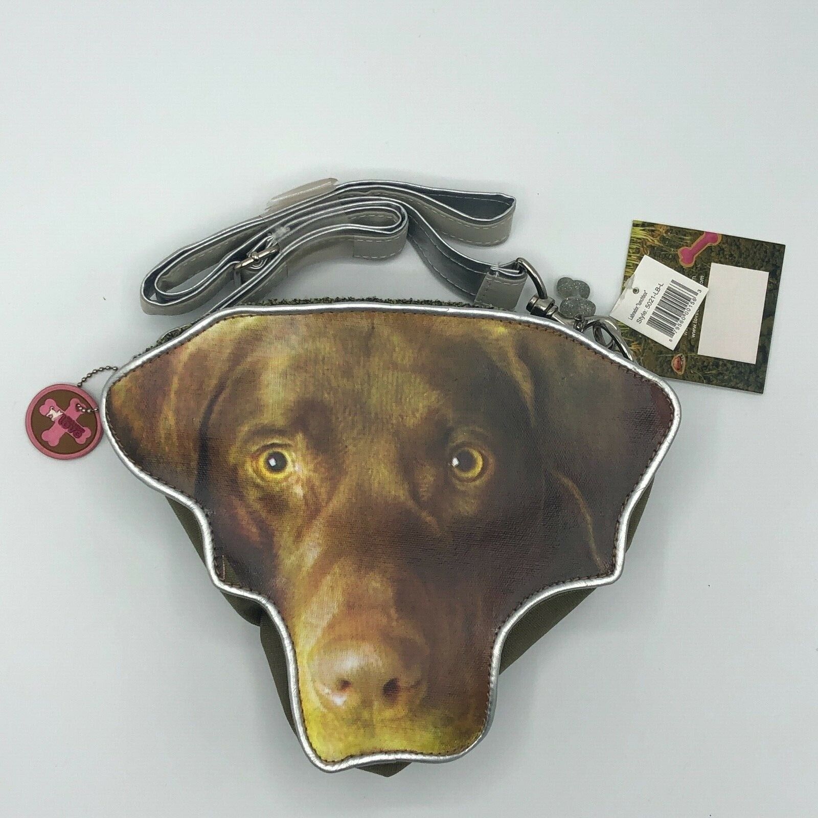 NWT FuzzyNation Labrador Storage Shoulder Handbag Purse