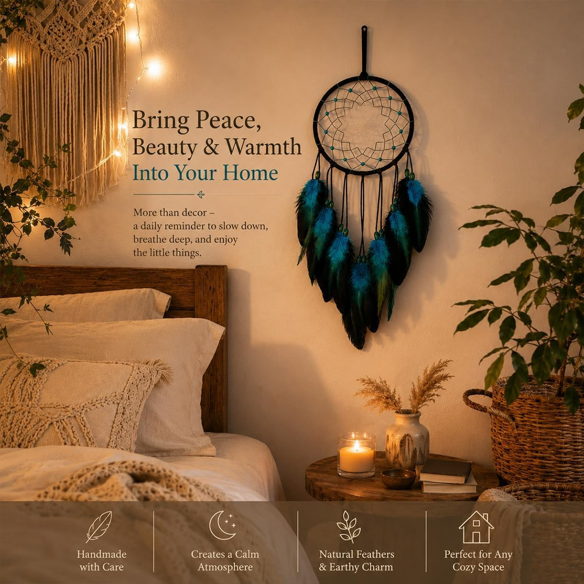 Feather Dream Catcher Handmade Native American Dream Catchers Hanging Decor Art Feather Dream Catcher Handmade Native American Dream Catchers Hanging Decor Art