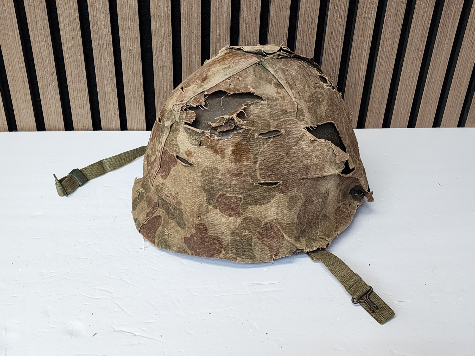 WWII + Korea USMC M1 Helmet Frogskin Camo Cover