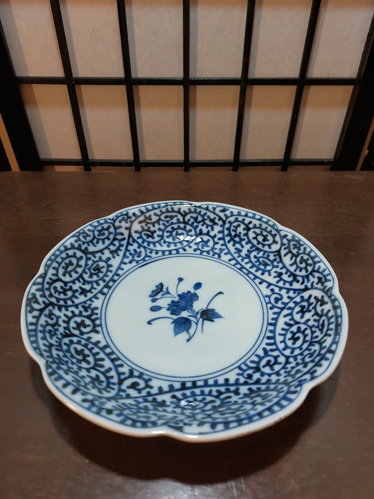 Blue & White Japanese Decorative Plate Shallow Bowl 8\