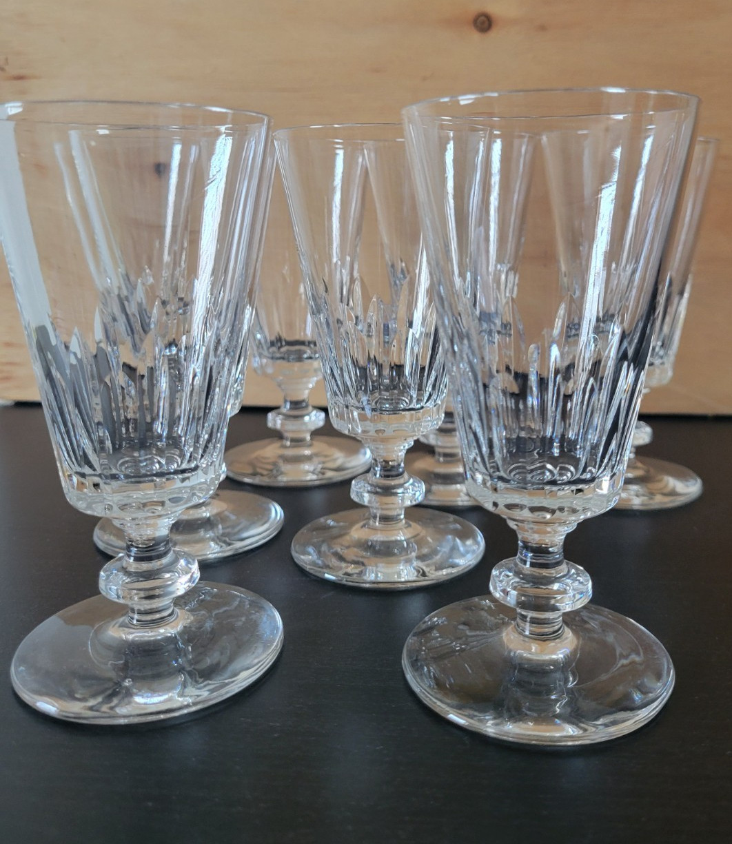 VTG Tiffin Franciscan Crystal Water Goblet Glasses 5