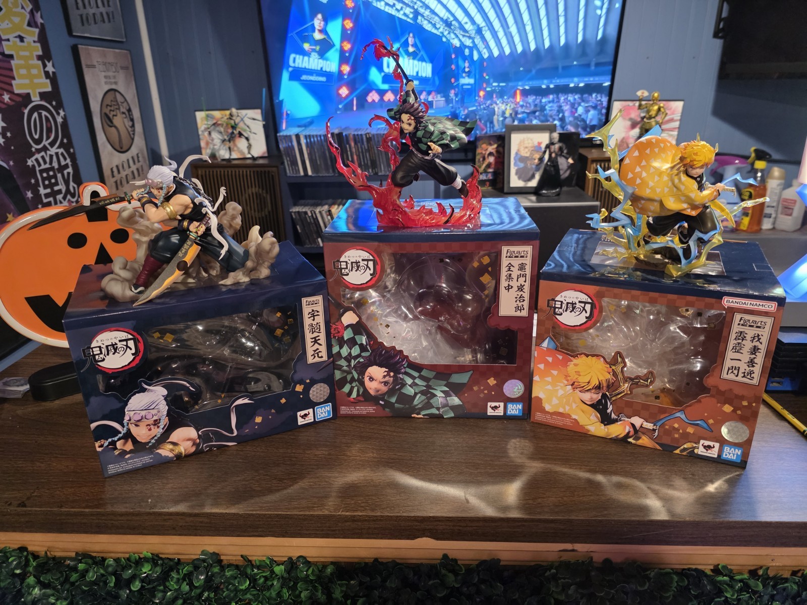 Figuarts Zero Demon Slayer Lot Zenitsu Tanjiro Tengen Authentic Anime Figure Box