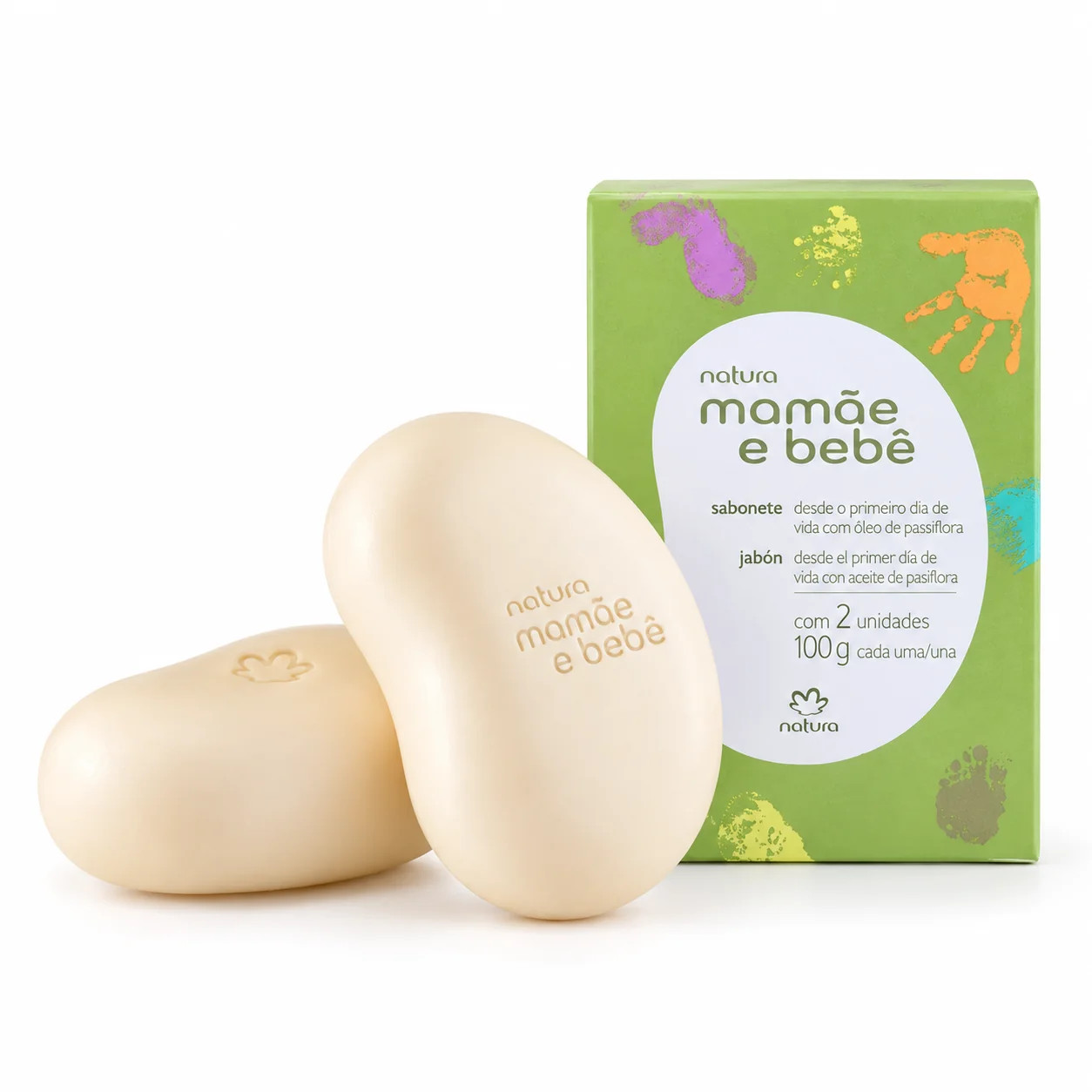 Natura Mamae e Bebe Baby Bar Soap – Gentle Plant-Based Cleansing, 2-Pack (3.5