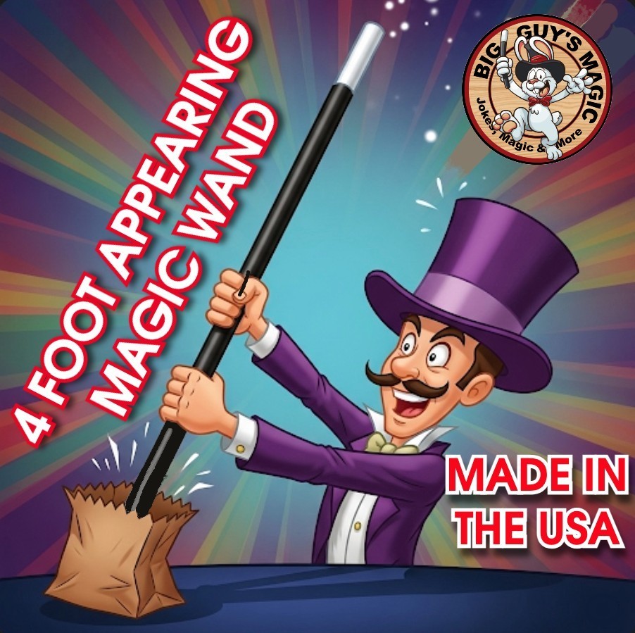 The Appearing 4-Foot Wand By Big Guys Magic (Quick, Clean & Impossible)