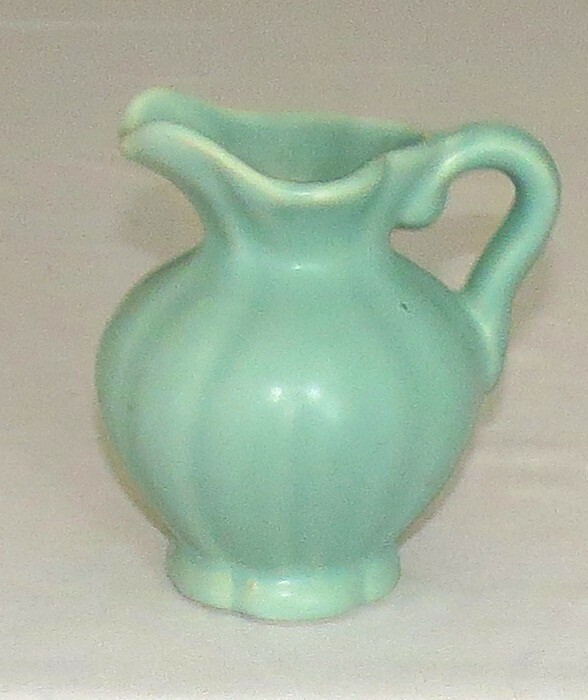 Weller Pottery 4.7 inch Blue-Green Creamer