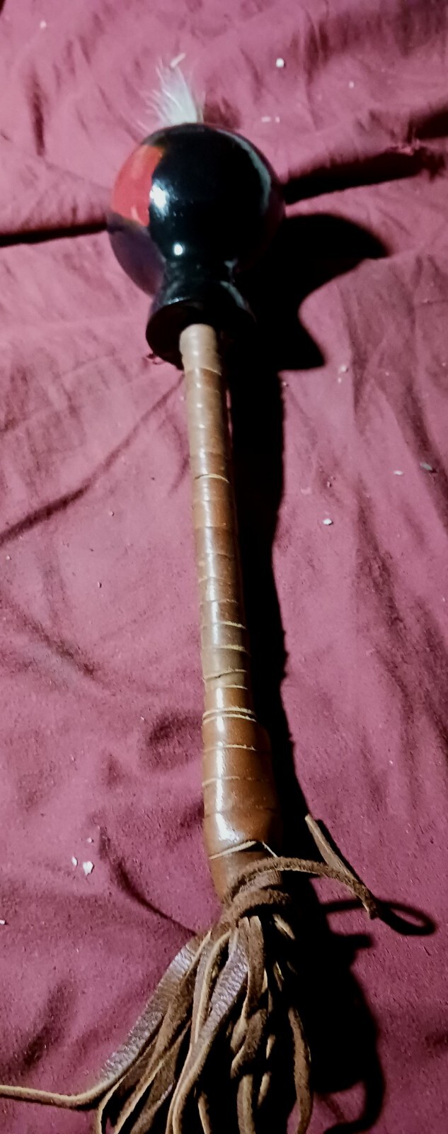 **AWESOME  NATIVE AMERICAN HAND MADE  SHAMAN PEYOTE  GOURD RATTLE  SHAKER**