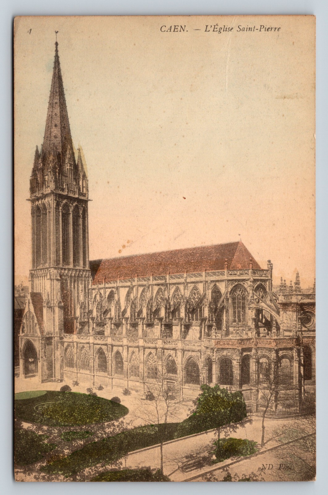 Caen Church of Saint-Pierre in NORMANDY France Vintage Postcard 0527 Caen Church of Saint-Pierre in NORMANDY France Vintage Postcard 0527