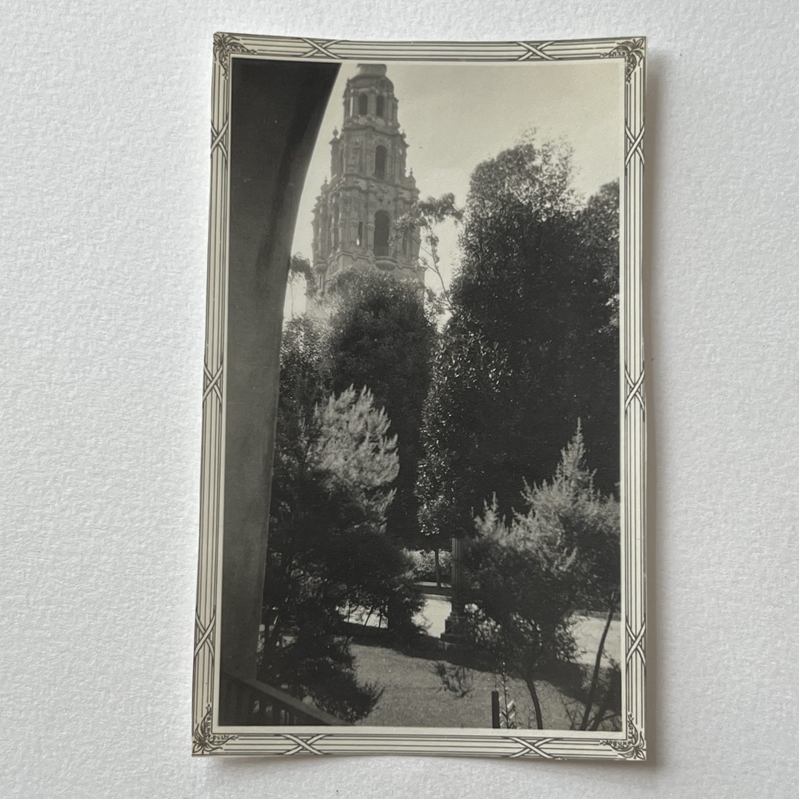 Vintage Snapshot Photograph California Tower Building Balboa Park San Diego CA