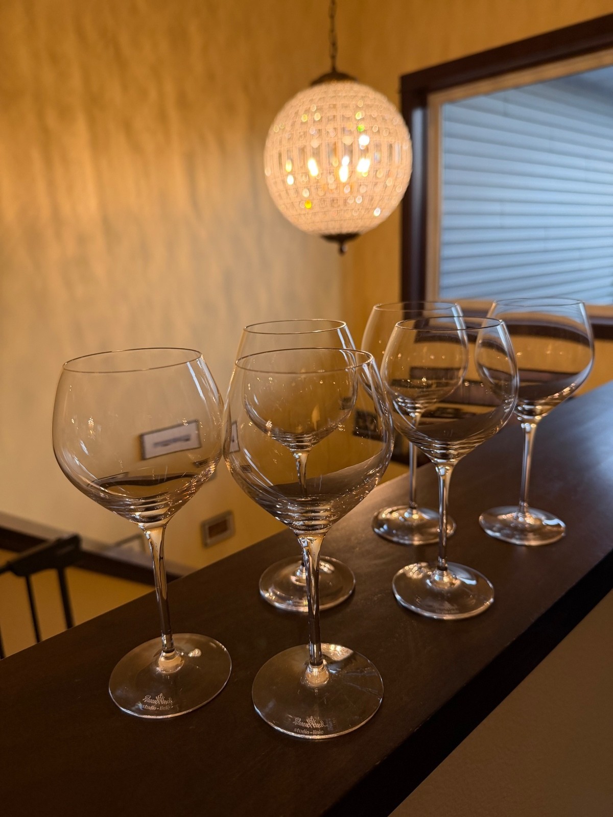 Rosenthal Studio-Linie Fuga Wine Glasses, Set of 6, Vintage German Crystal