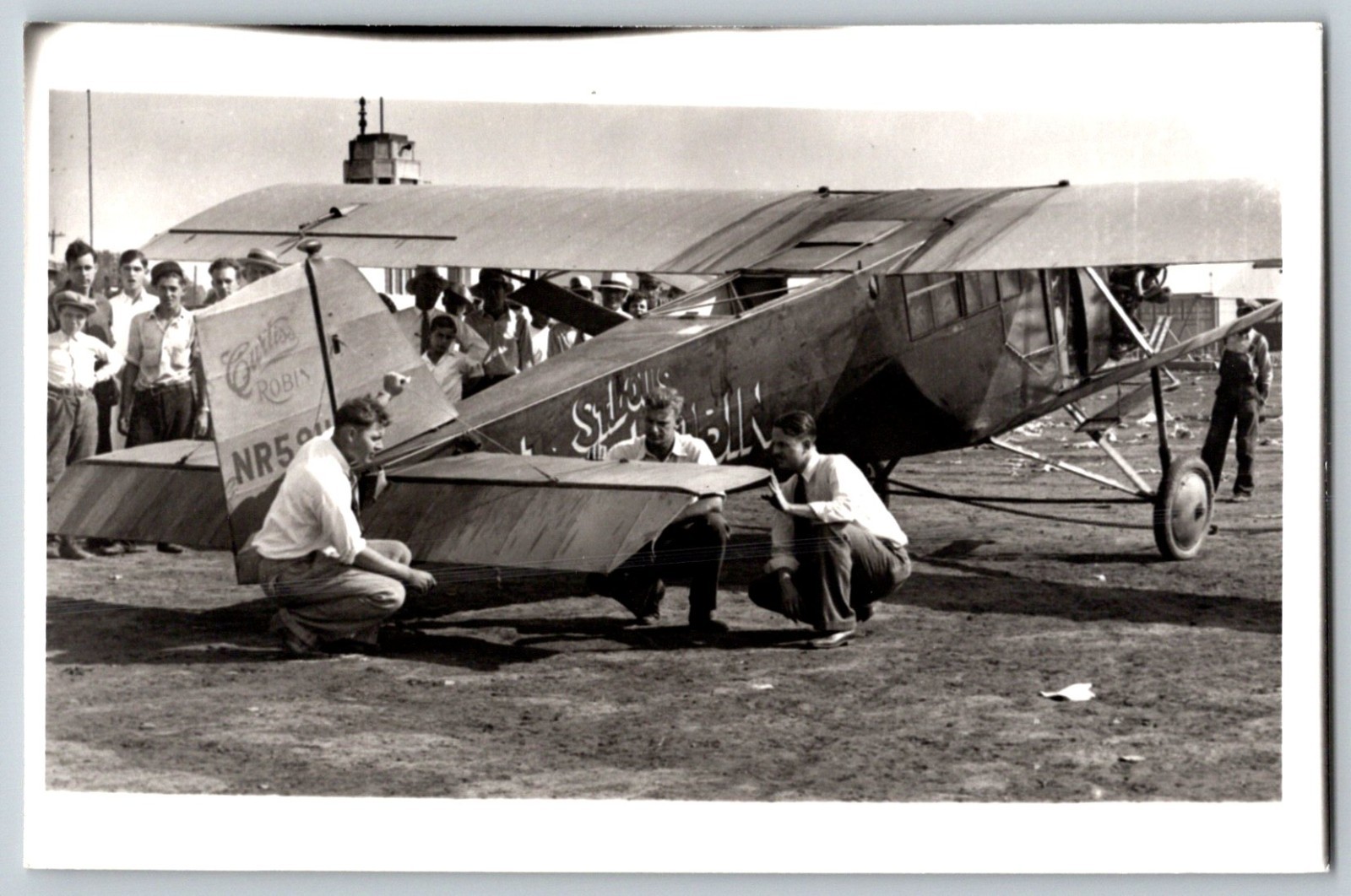 Vintage RPPC 1929 Curtiss Robin St Louis Robin NR59H Endurance Airplane Postcard