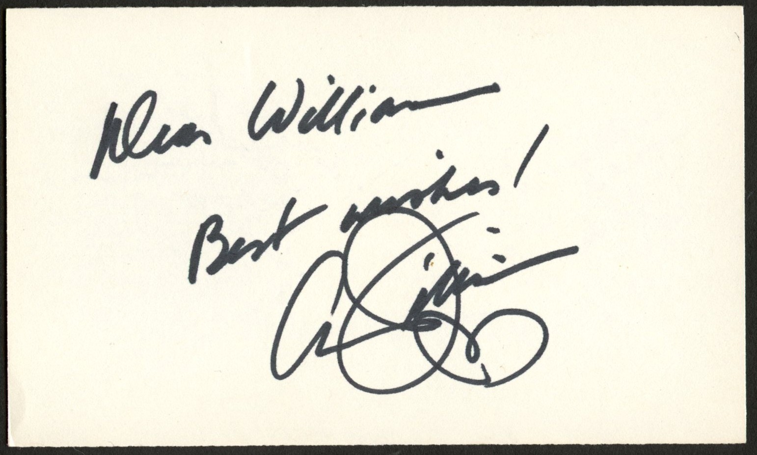 Ann Jillian signed autograph 3x5 card Actress Cassie on It's a Living R318