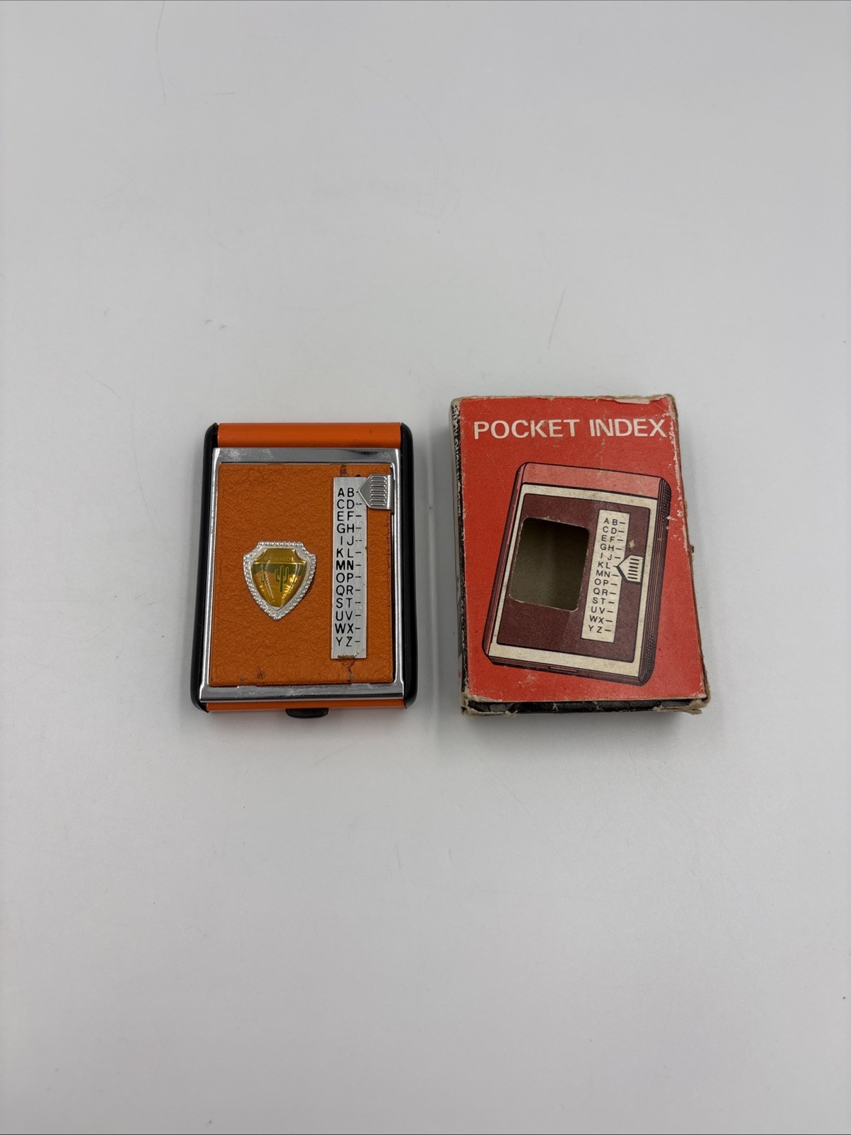 Vtg Pocket Note Book Phone Number Mini INDEX Case Rawhide Arizona Unused