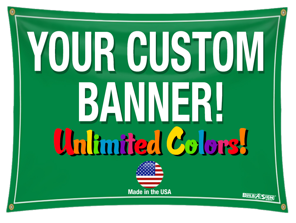 3'x 6' Personalized Banner High Quality Vinyl 3x6