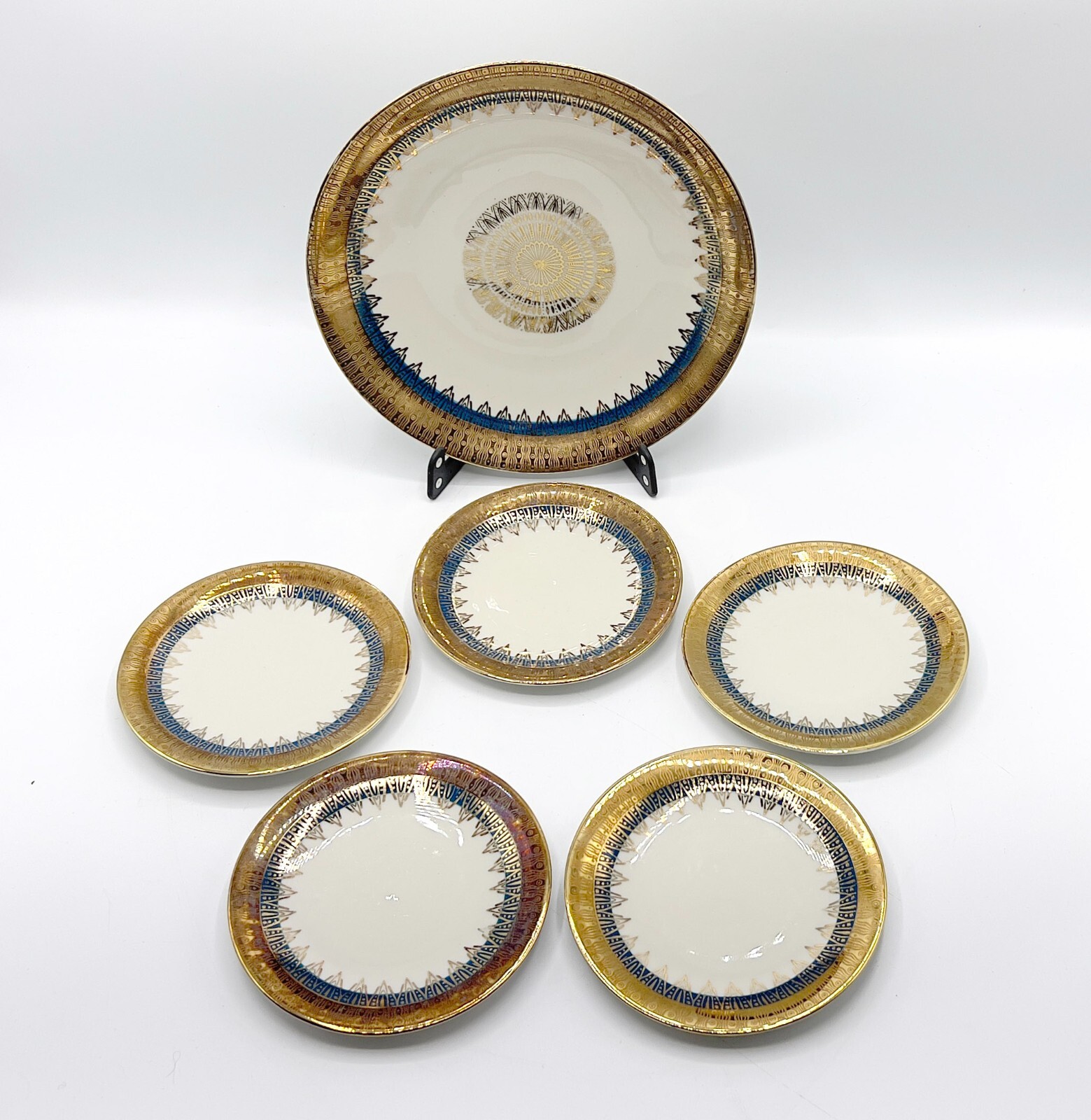 1930\'s Schumann Bavaria #78 Service Plate & Six 4\