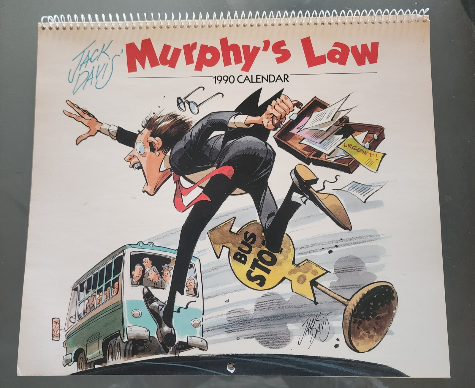 VINTAGE MURPHY\'S LAW 1990 CALENDAR Jack Davis MAD Magazine Artist Cartoon