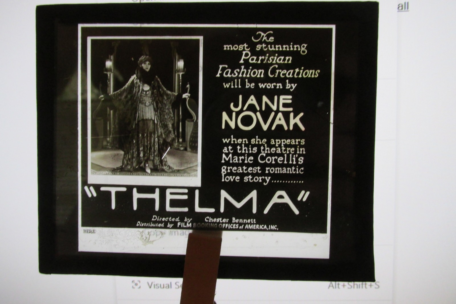 Vintage Jane Novak Magic Lantern Glass Movie Slide Vintage Jane Novak Magic Lantern Glass Movie Slide