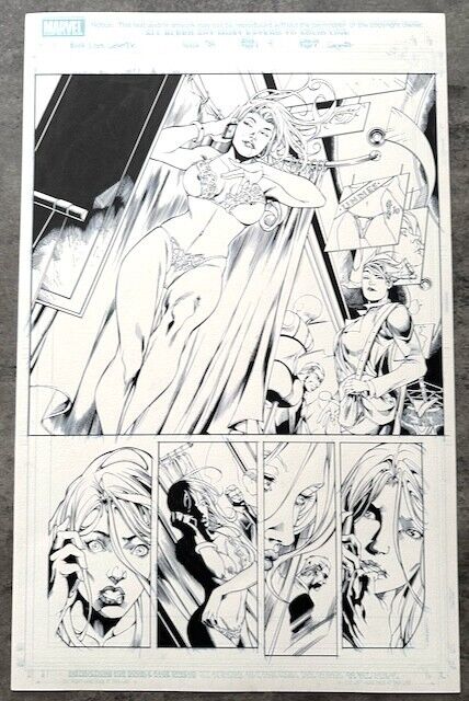 Steven Segovia Dark Wolverine #78, Pg 4 Inked and Signed by Craig Yeung 11x17