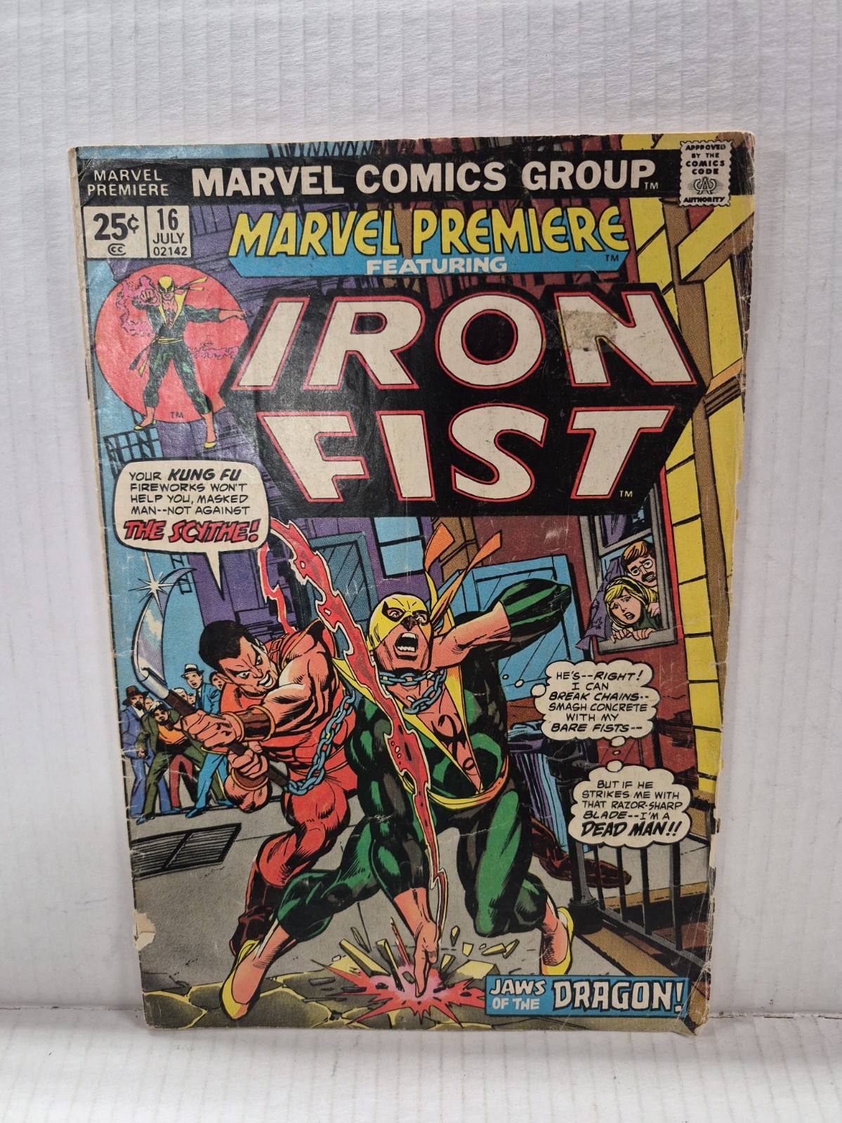 MARVEL PREMIERE #16 MARVEL COMICS 1974 2ND APPEARANCE OF IRON FIST LEN WEIN